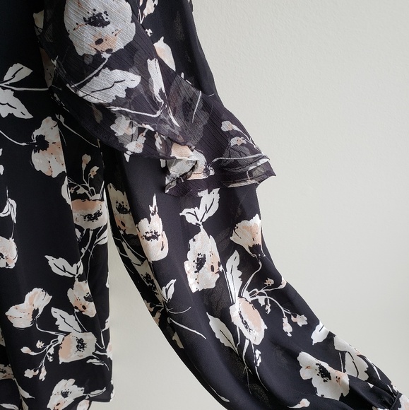 Floral Ruffled Georgette Shirt - Picture 3 of 4